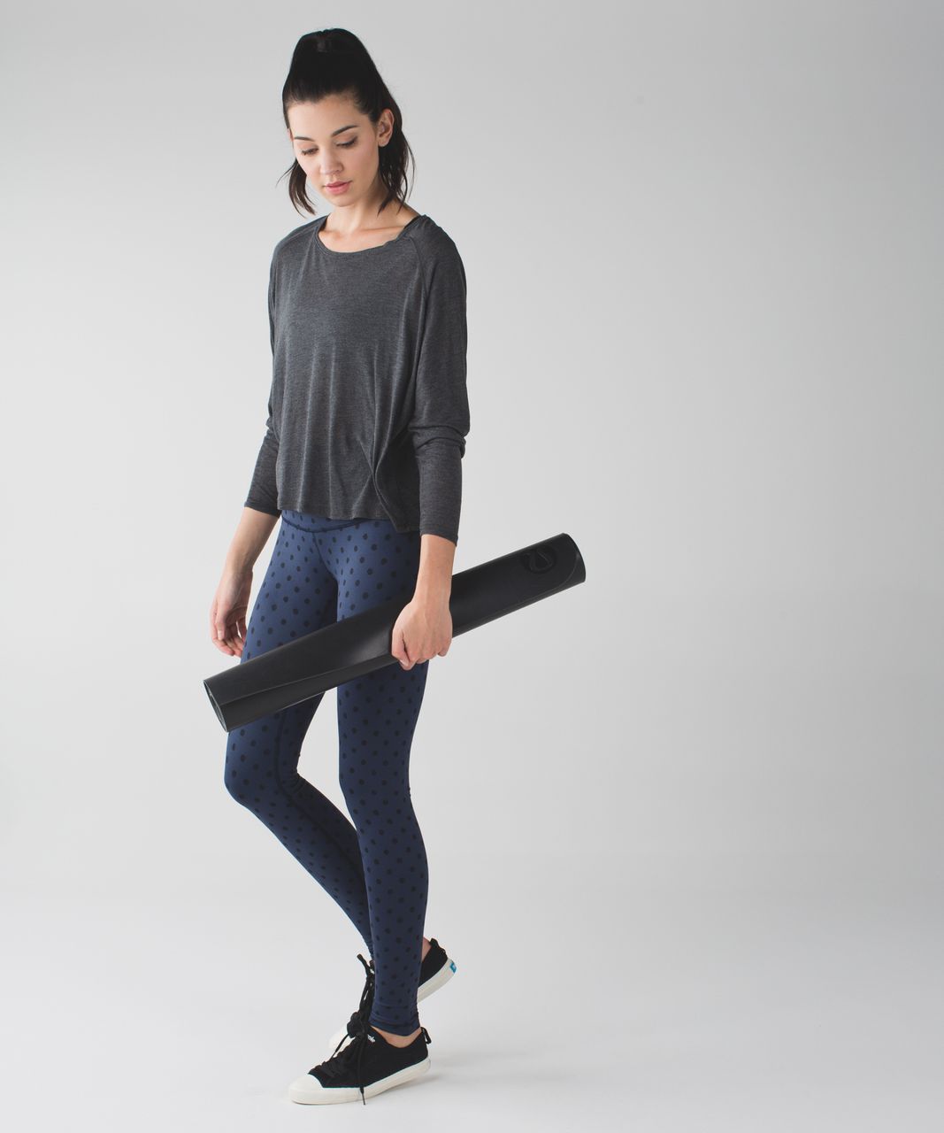 Lululemon Wunder Under Pant (Hi-Rise) *Cotton - Heathered Naval