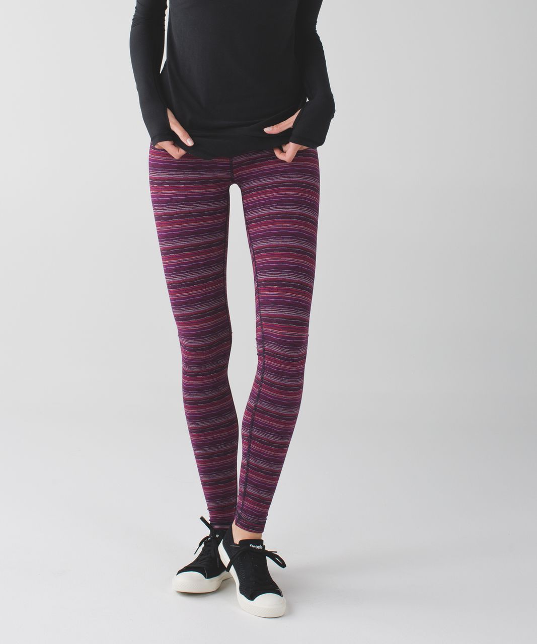 Lululemon Wunder Under Space Dye Twist Plum High Waist Leggings