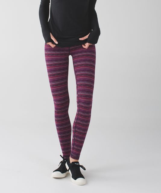 Lululemon 6 wunder under leggings high rise spacebone regal plum red grape  yoga