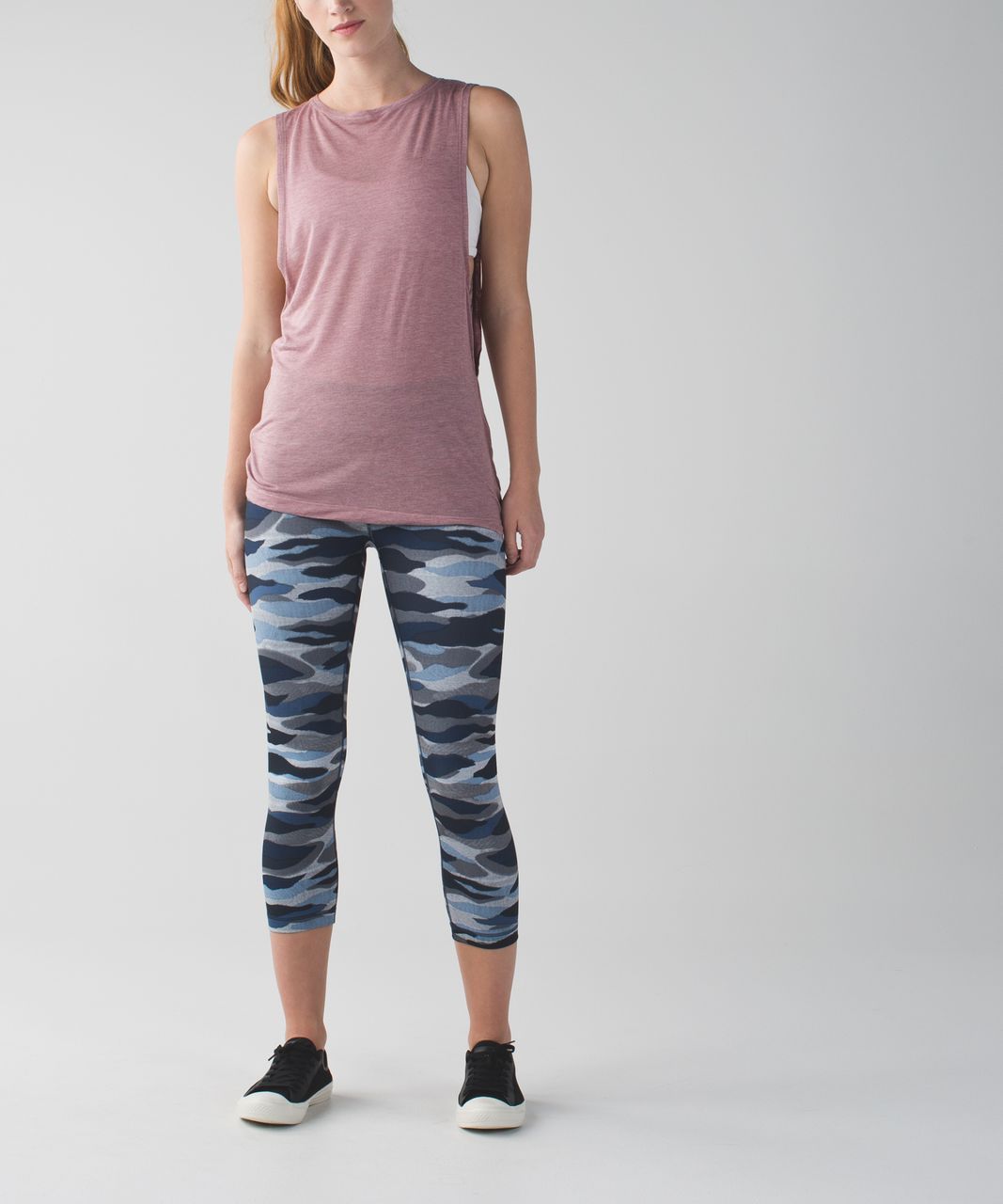 Lululemon Wunder Under Crop (Hi-Rise) *Full-On Luon - Mini Coast Camo Deep Navy Multi