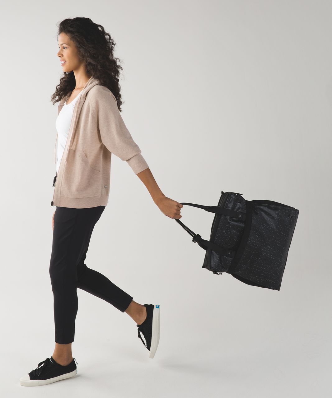 Lululemon Follow Your Bliss Bag - Exploded Butterfly Texture Dark Slate Black / Black