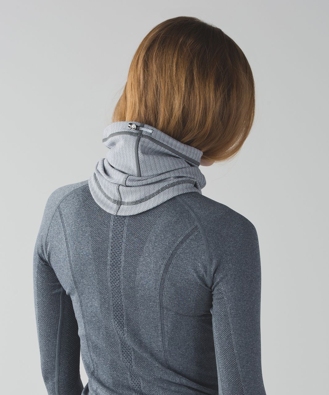 Lululemon Run And Done Neck Warmer - Heathered Herringbone Heathered White Slate