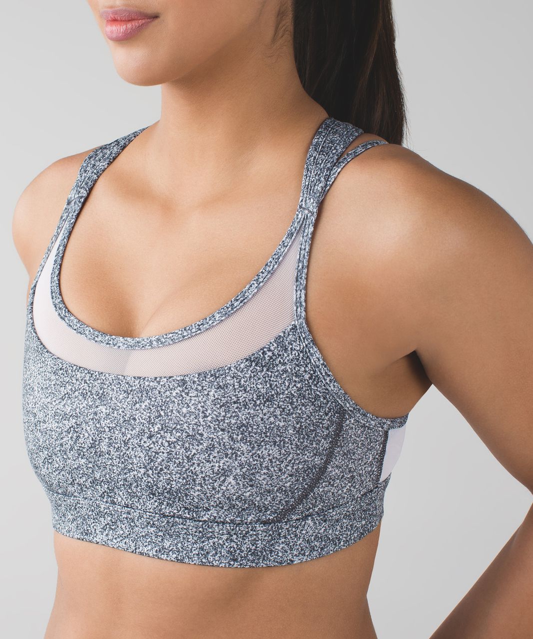 Lululemon Get Down Bra - Rio Mist White Black / White