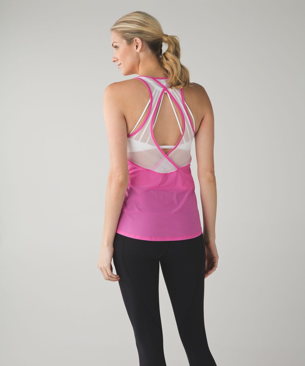 Lululemon Tranquil Tank - Pink Paradise / White