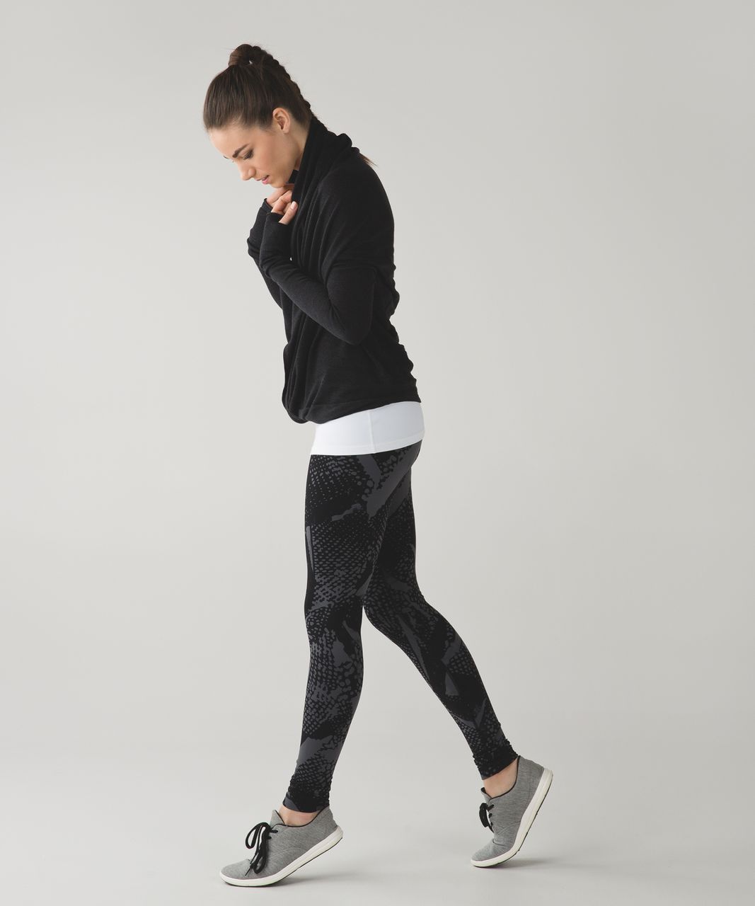 Lululemon Athletica Wunder Under III Leggings Static Mist Black