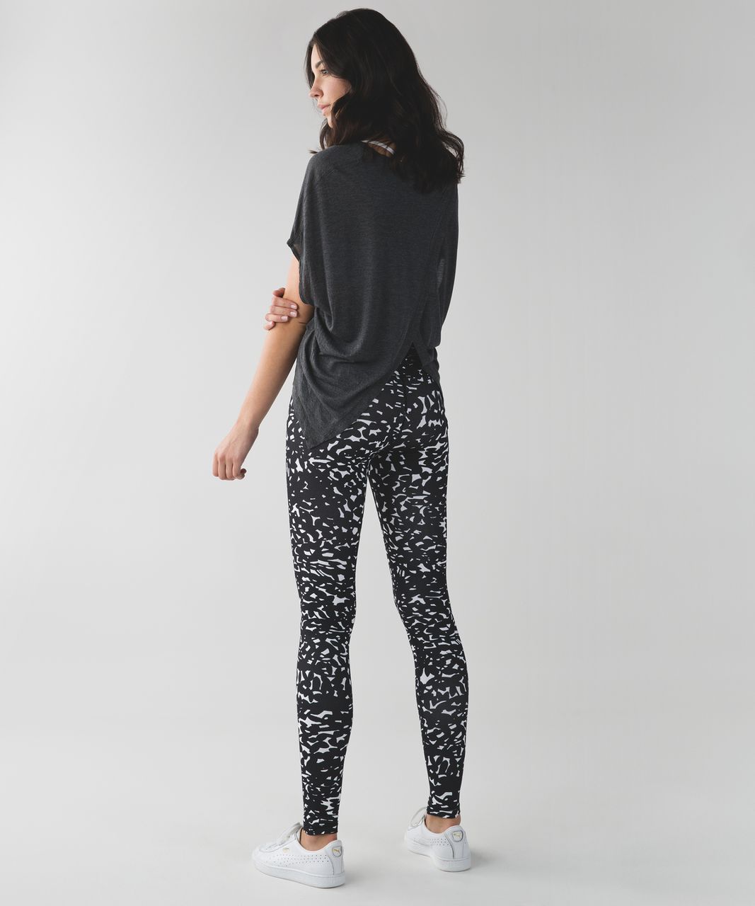 Lululemon Wunder Under Pant III - Luon Metallic Lumatrix Heathered Deep Coal  Silver - lulu fanatics