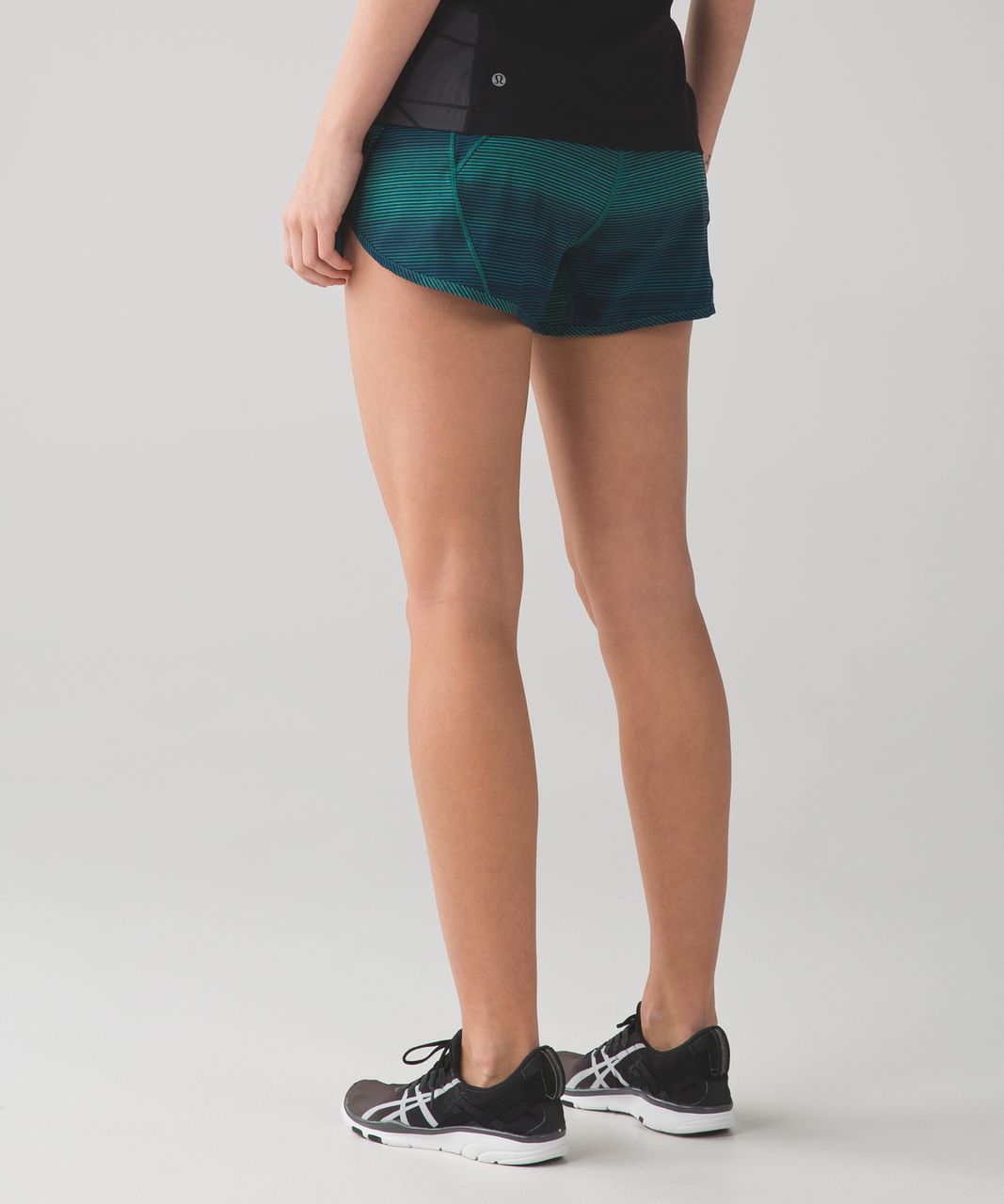 Lululemon Real Quick Short - Simply Radiant Hunter Green Black / Black