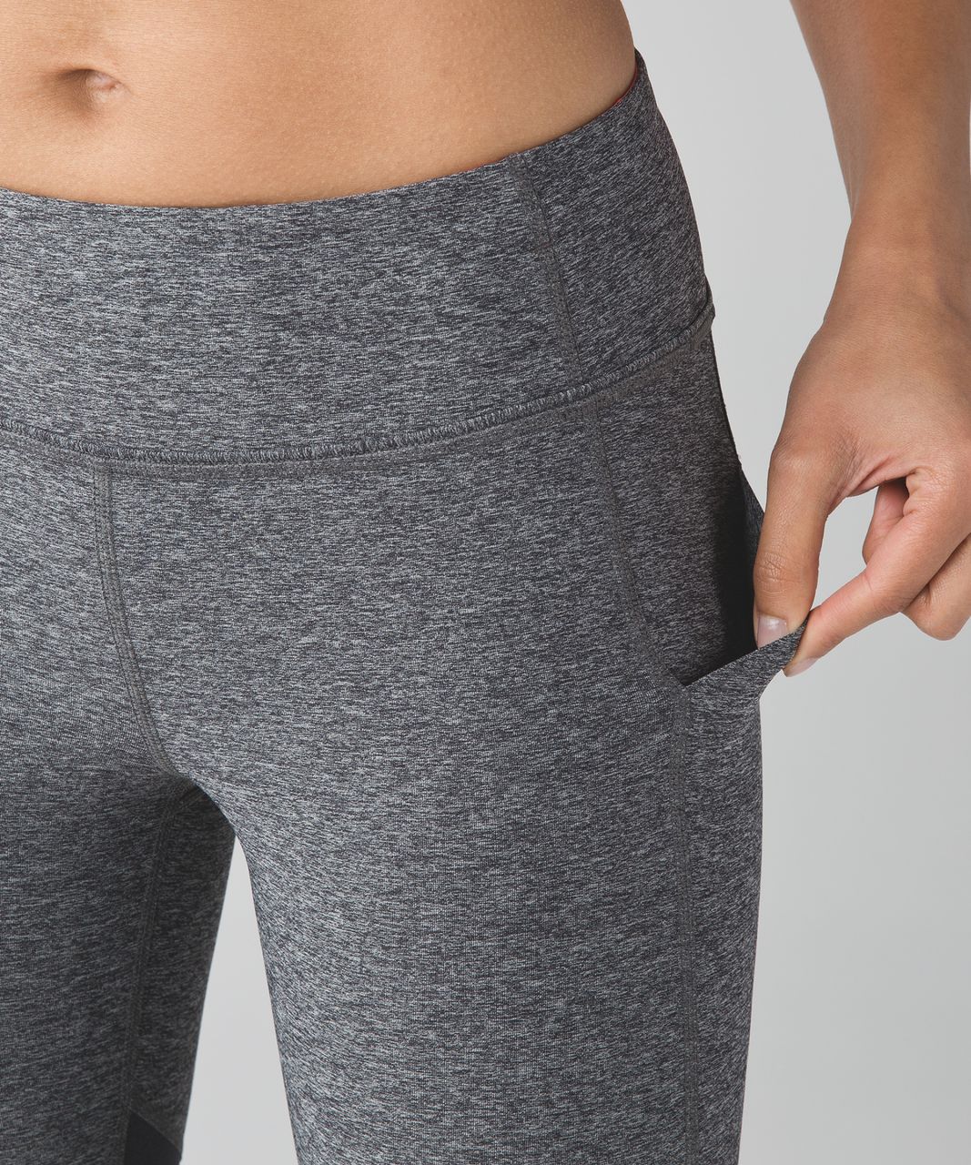 Lululemon Pace Rival Crop *22 - Heathered Black / Deep Coal