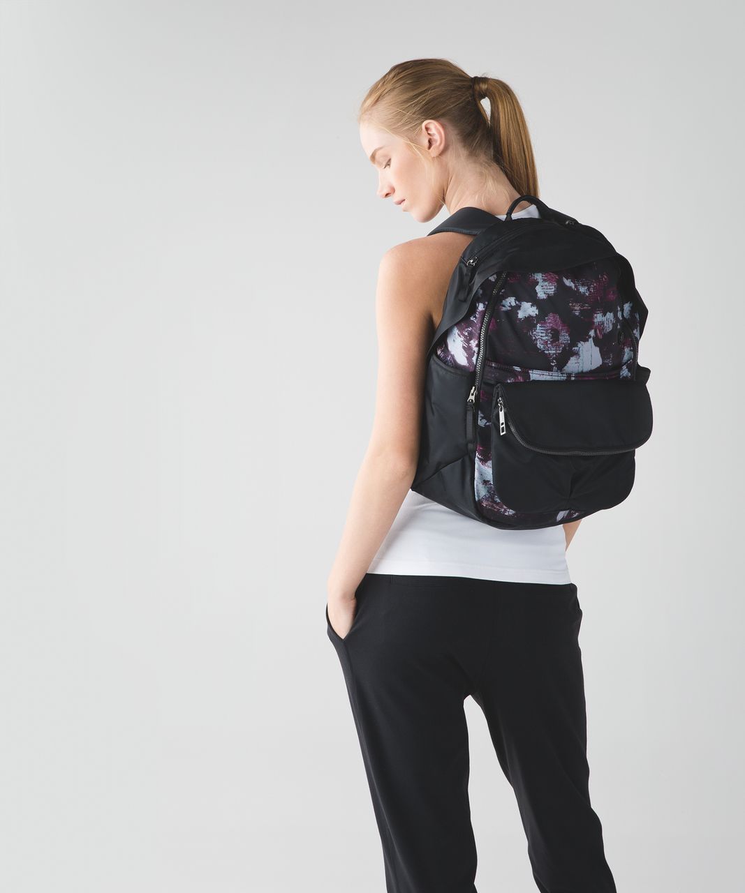 All Day Backpack Dottie tribe white black