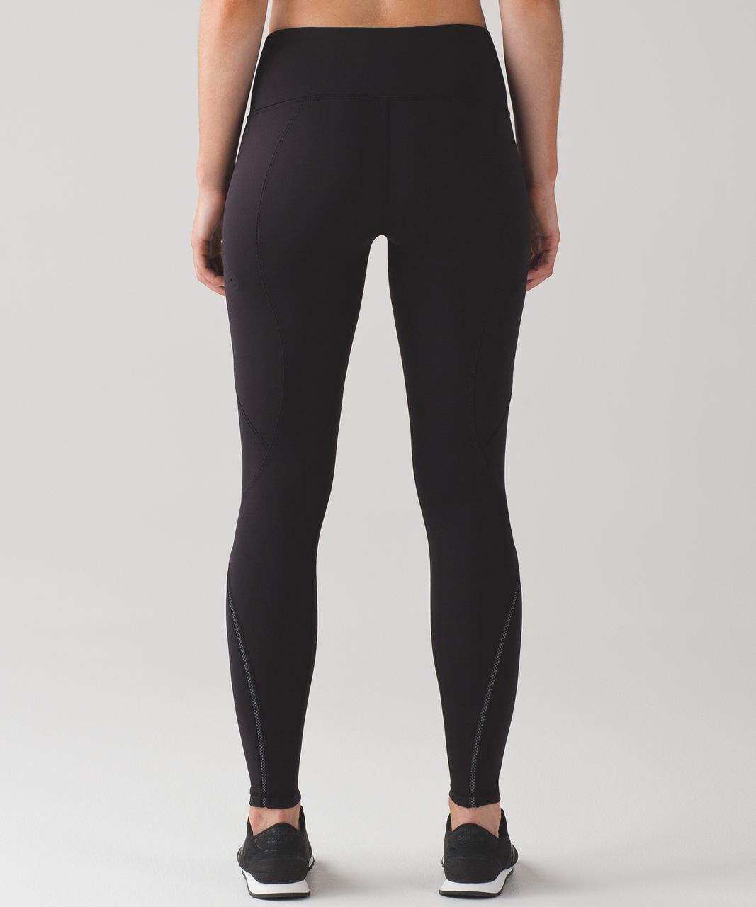 LULULEMON IN FOCUS RUN TIGHT LEGGINGS BLACK COMPRESSION SENSE KNIT