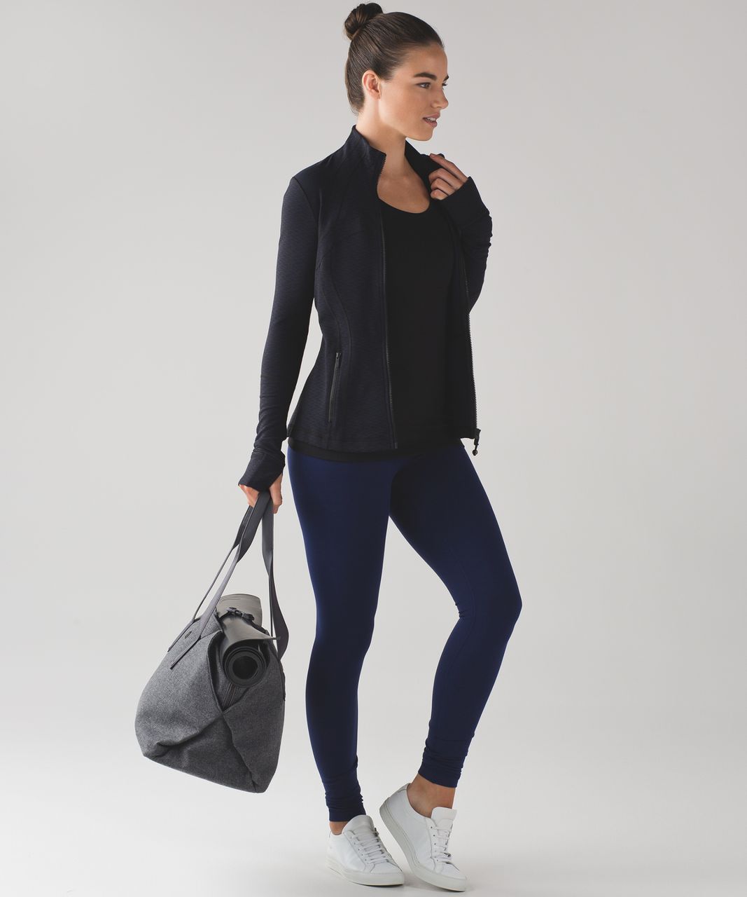 Lululemon Define Jacket - Score Jacquard Black Hero Blue