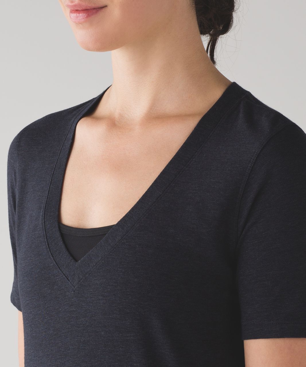 Lululemon Love Tee IV - Mini Stripe Heathered Inkwell Black