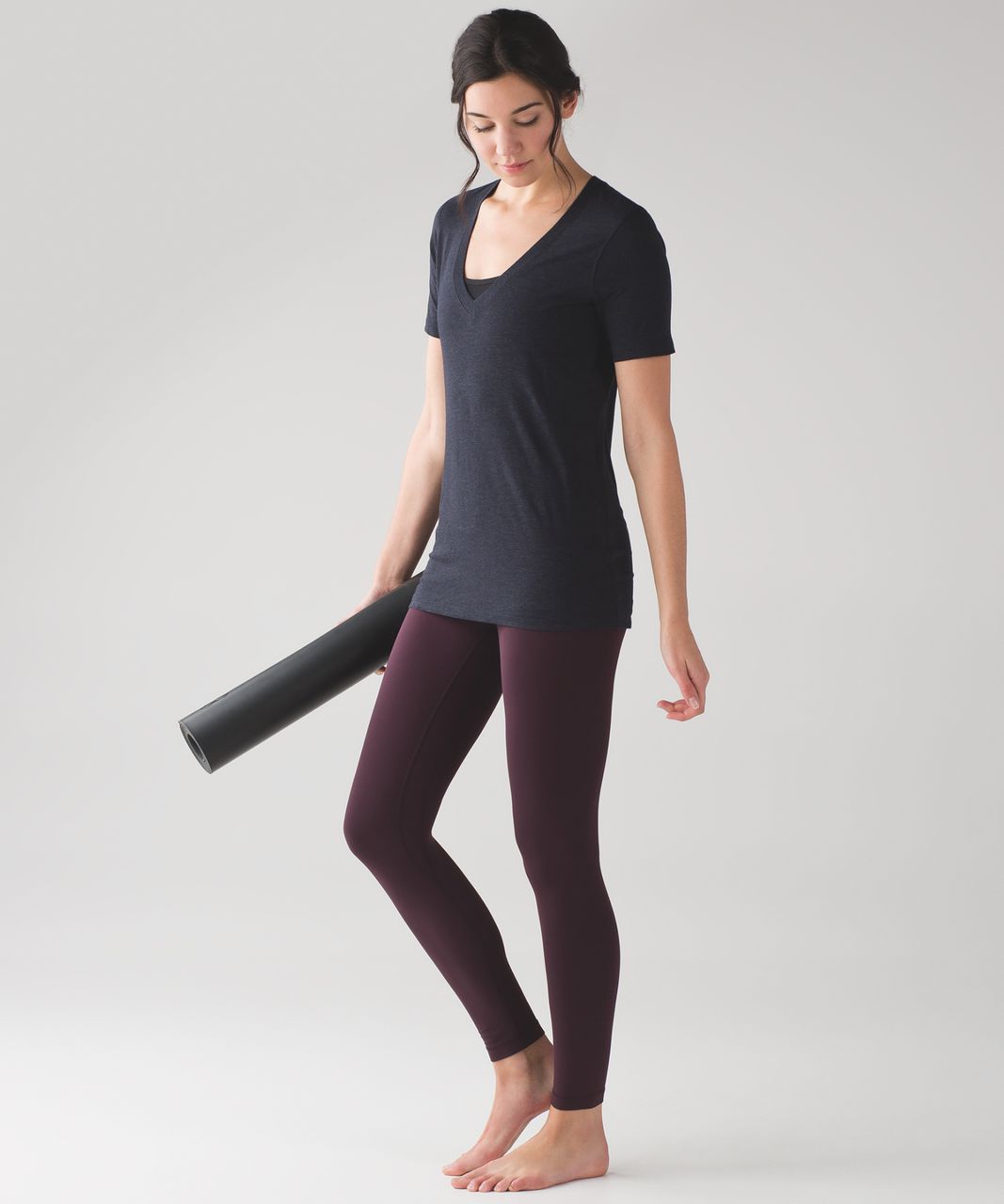 Lululemon Love Tee IV - Mini Stripe Heathered Inkwell Black