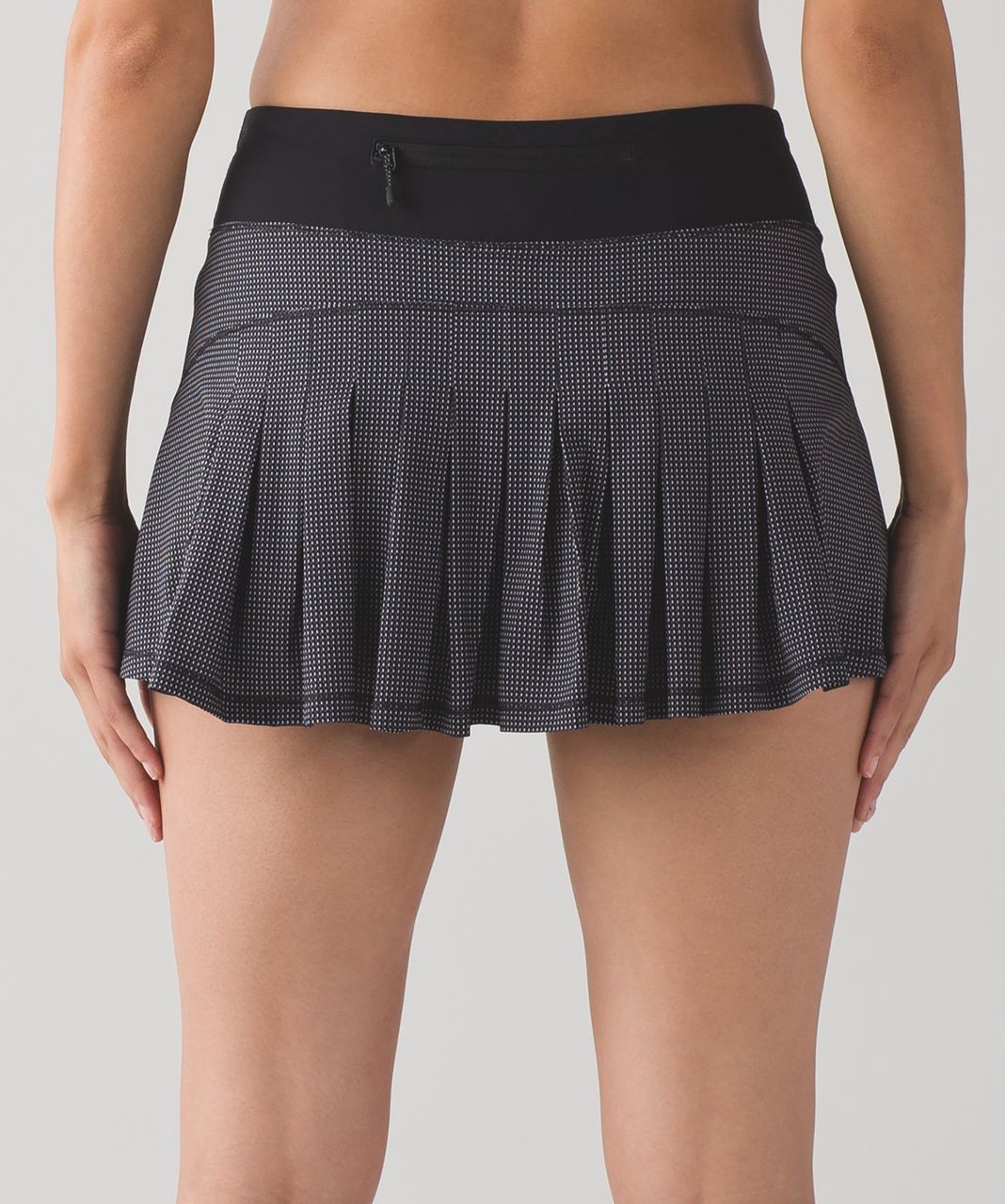 Lululemon Circuit Breaker Skirt (Regular) (13") - Teeny Check Print White Black / Black