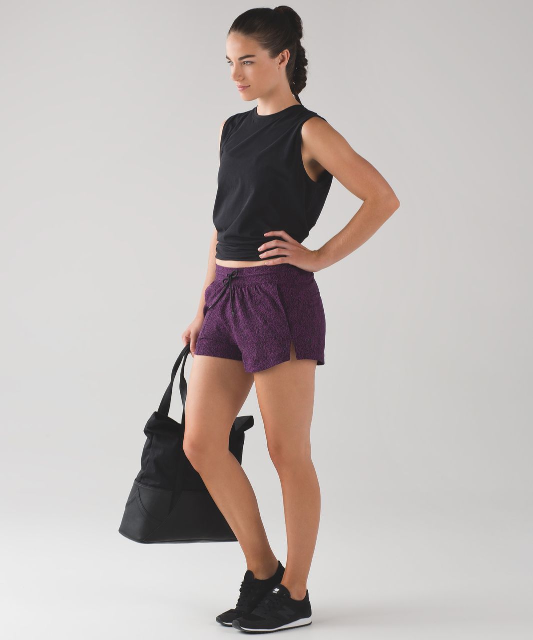 Lululemon Breakaway Short (3) - Circuit Aurora Black / Black - lulu  fanatics