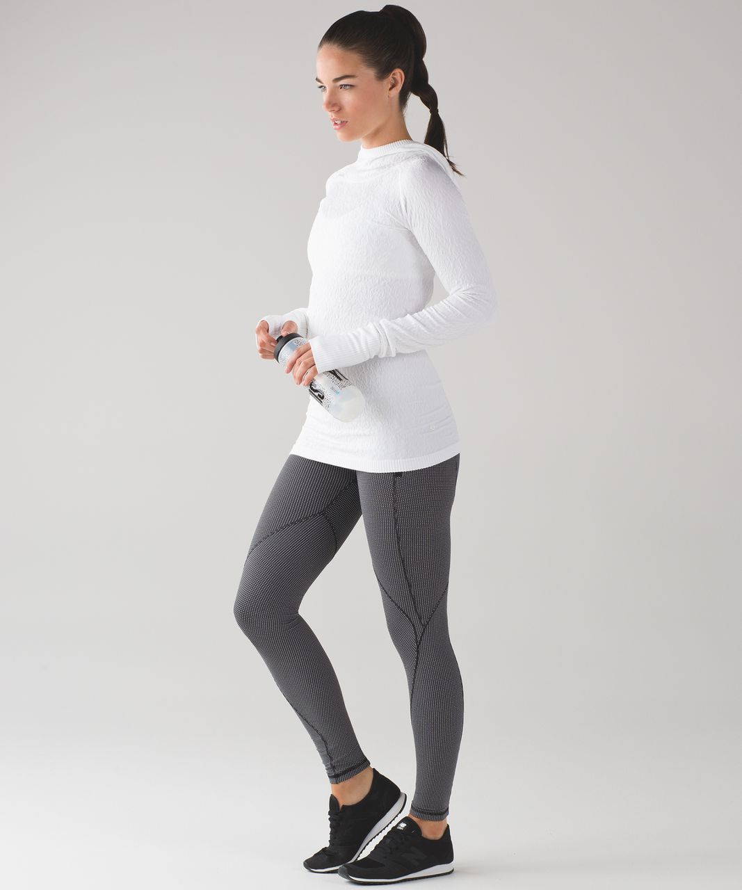 Lululemon Run It Out Tight - Power Luxtreme Tiny Geo Black White