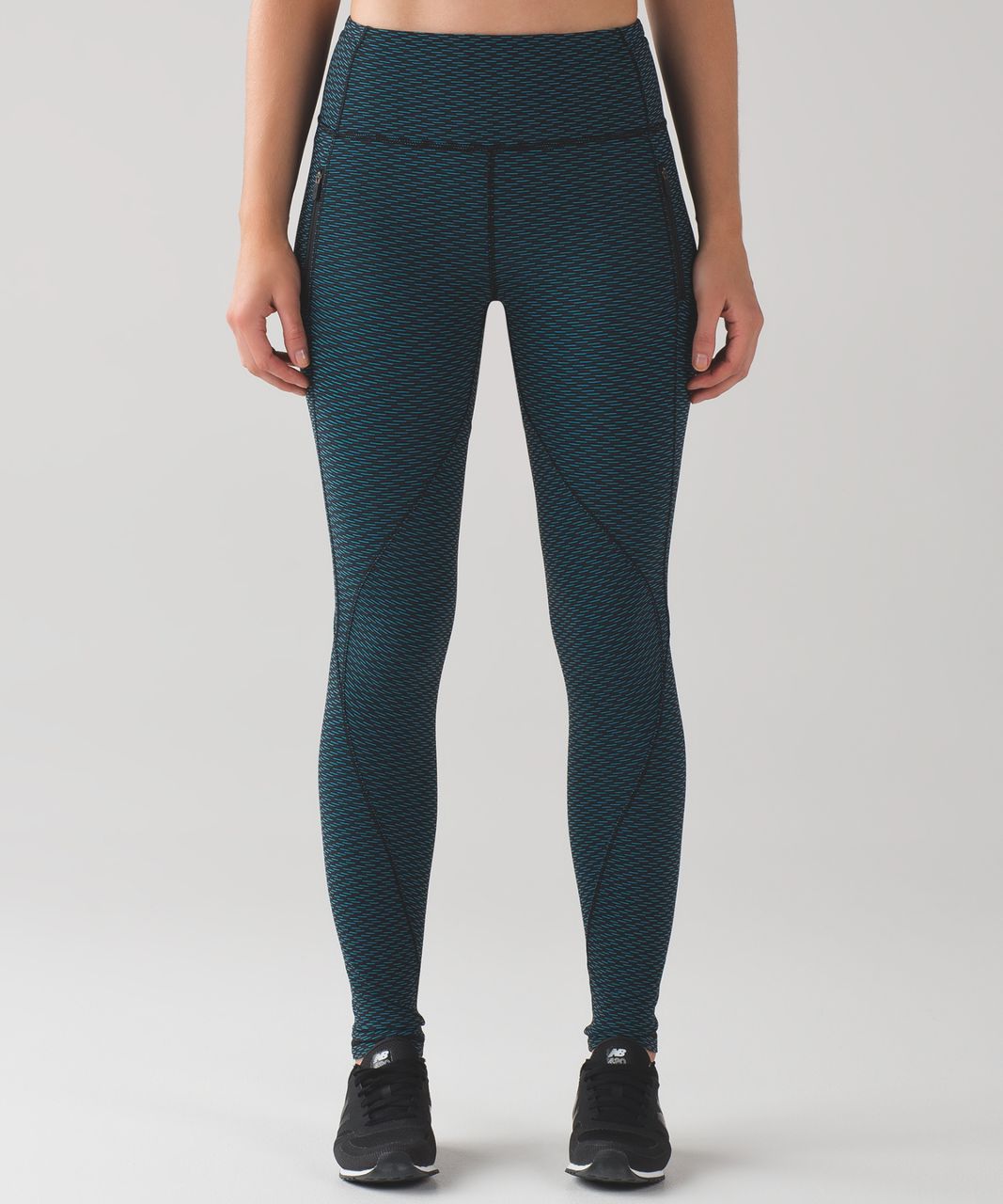 Lululemon Run It Out Tight - Score Jacquard Black Indian Ocean