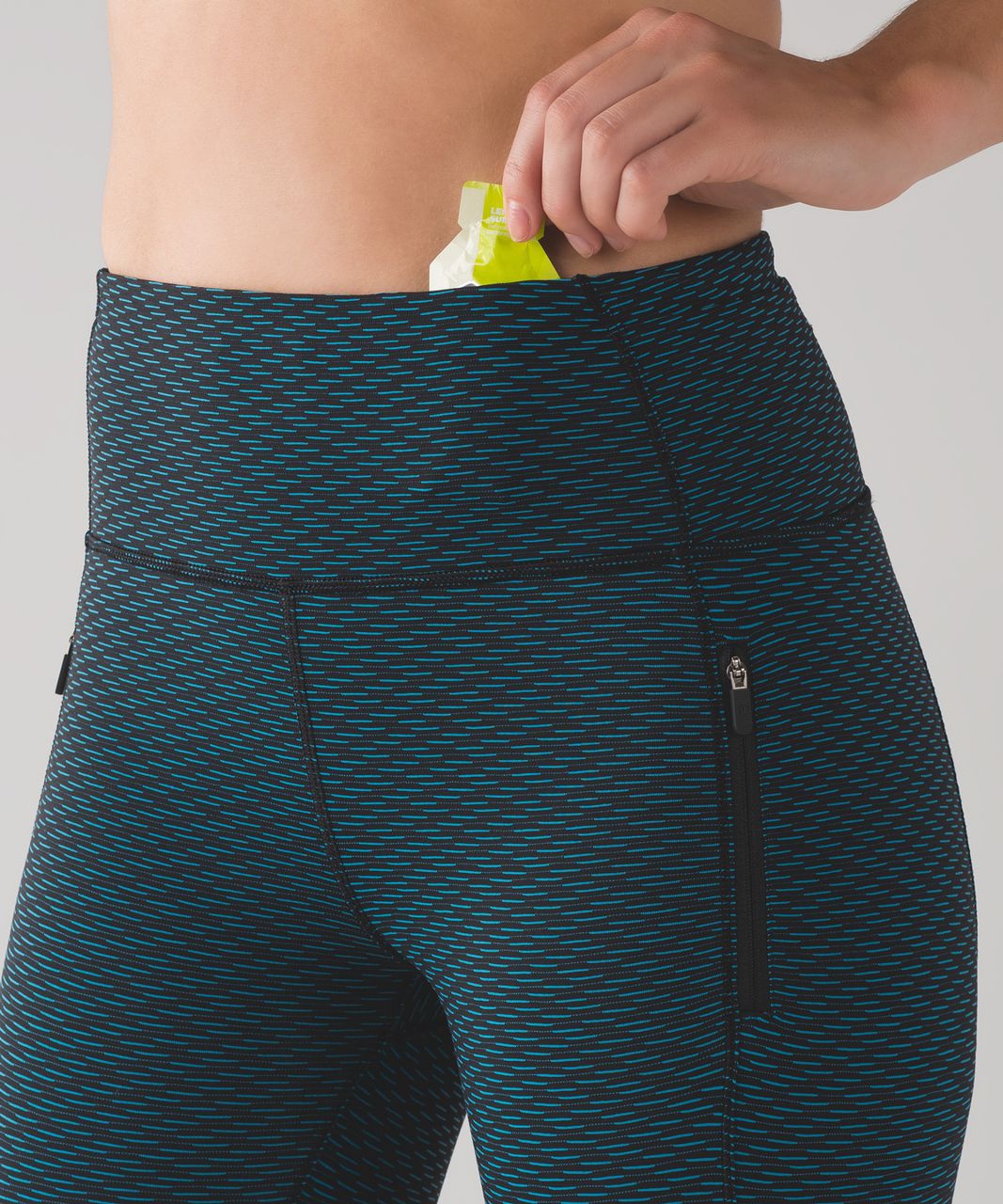 Lululemon Run It Out Tight - Score Jacquard Black Indian Ocean