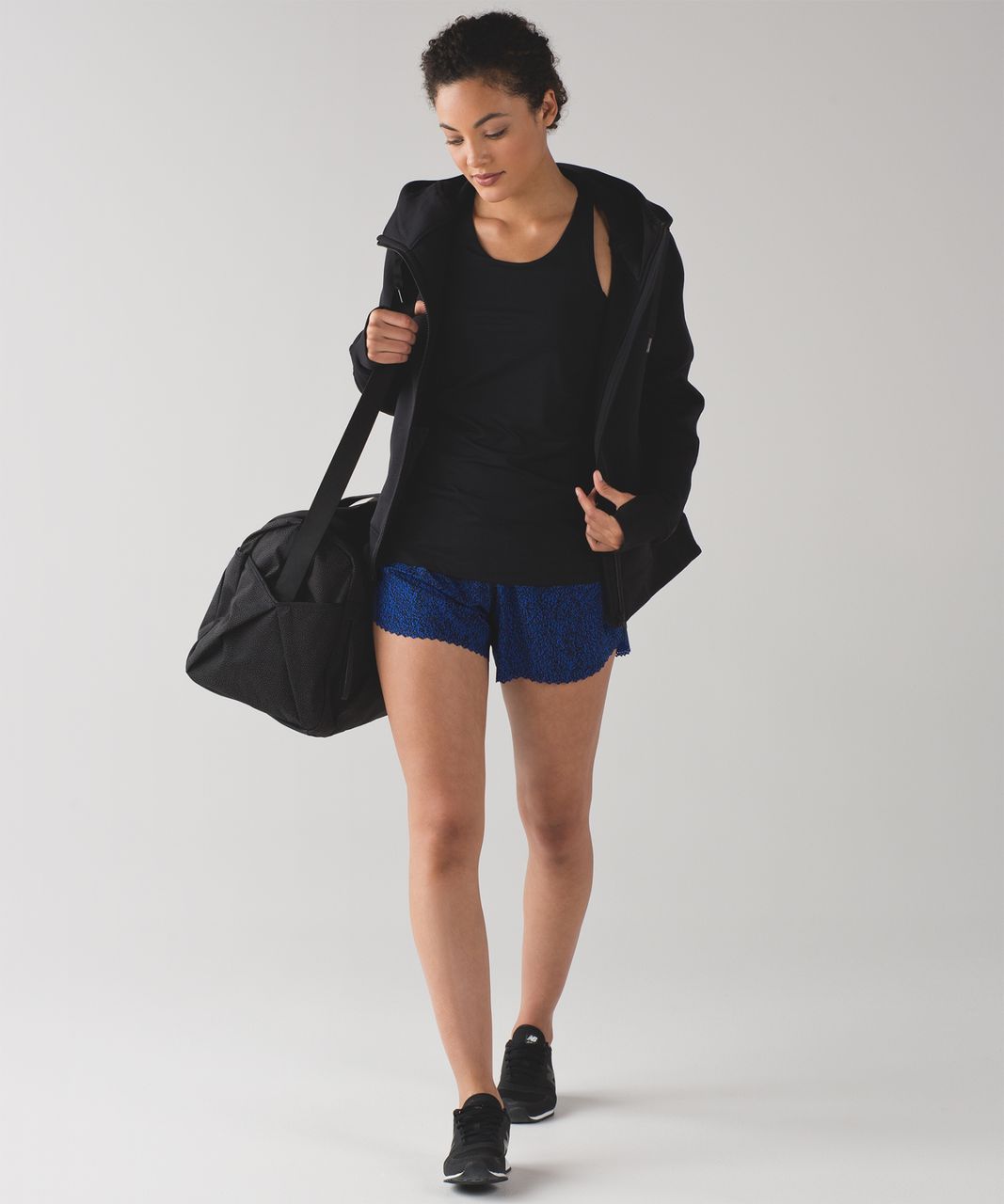 Lululemon Hit It Short (3 1/2) - Iced Wave Capri Black / Black