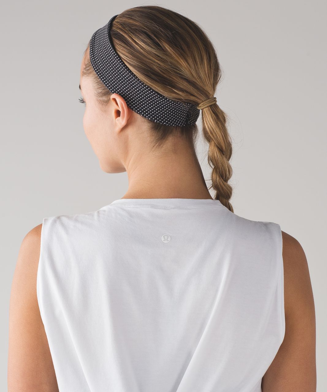 Lululemon Fly Away Tamer Headband II - Teeny Check White Black