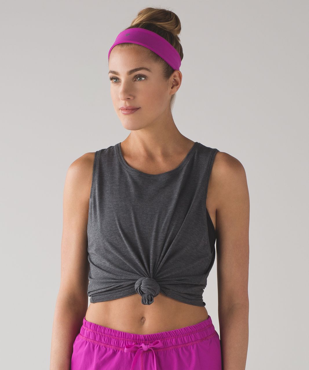 Lululemon 💕 Fly Away Tamer Headband Dark Prism Pink Stretch Hairband Run  Train