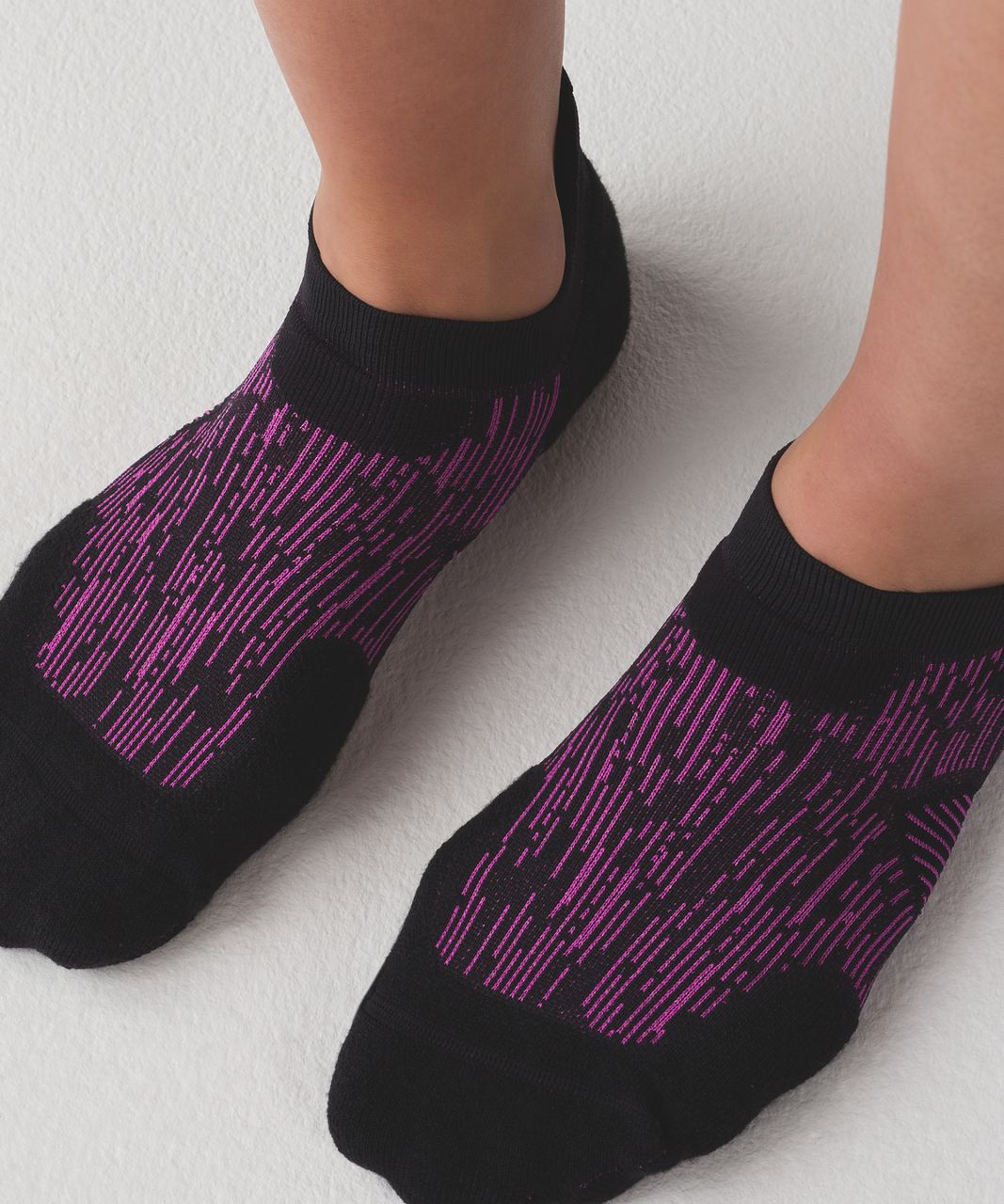 Lululemon High Speed Sock (Silver) - Black / Polar Pink / Pow Pink