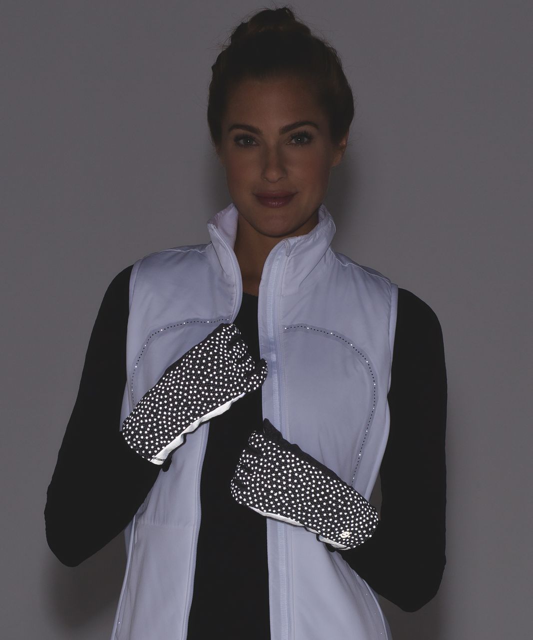 Lululemon Run With Me Gloves (Reflective) - Black / Frozen Fizz Reflective Black