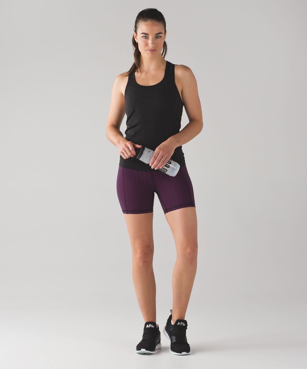 Lululemon Wunder Short 5" (Full-On Luxtreme) - Score Jacquard Black Polar Pink