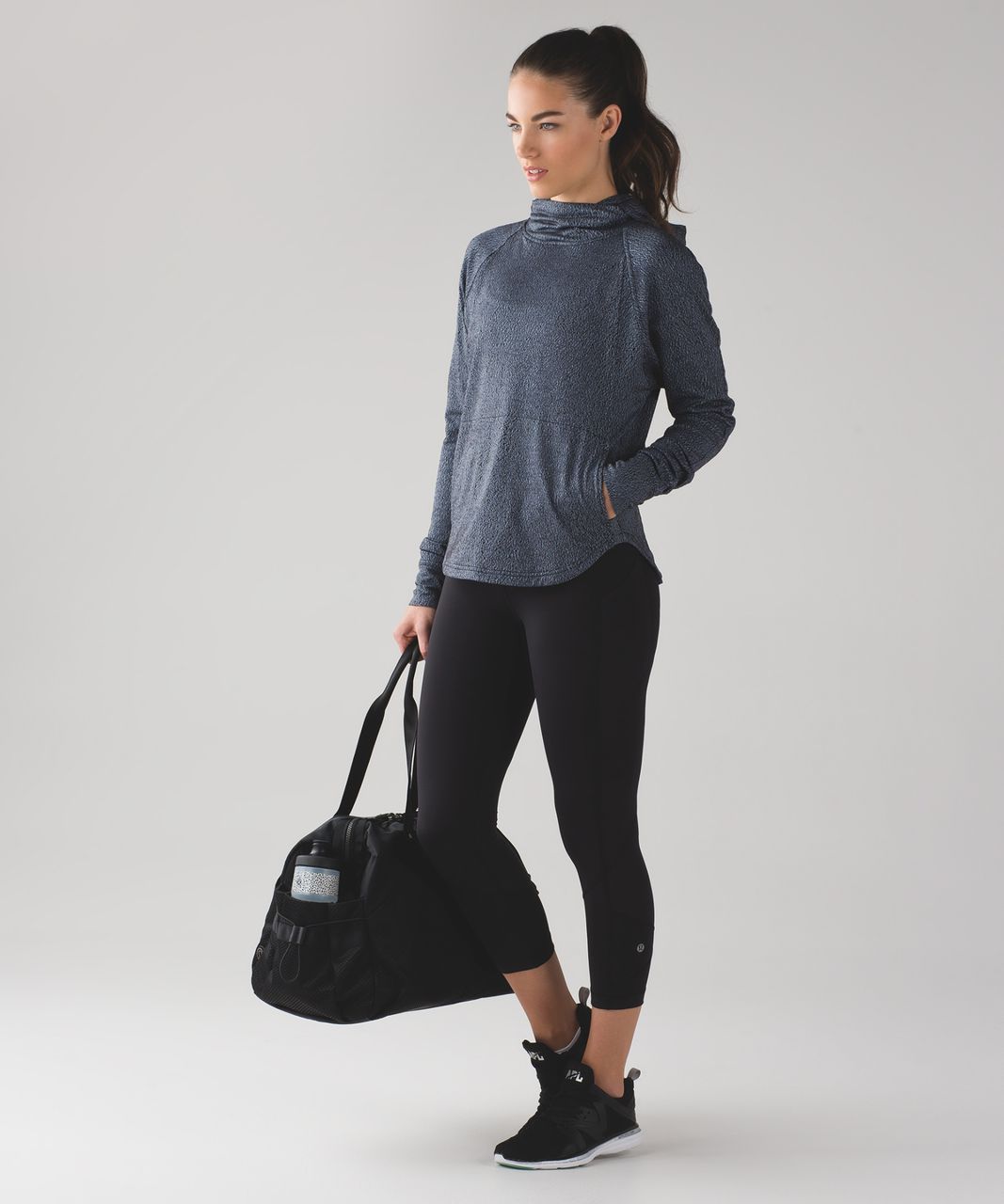 Lululemon Outrun Long Sleeve - Running Luon Suited Jacquard Arctic