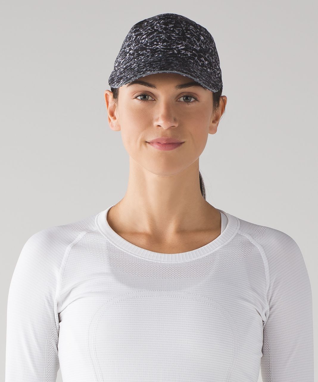 Lululemon Race To Place Run Hat 2.0 - Iced Wave White Black