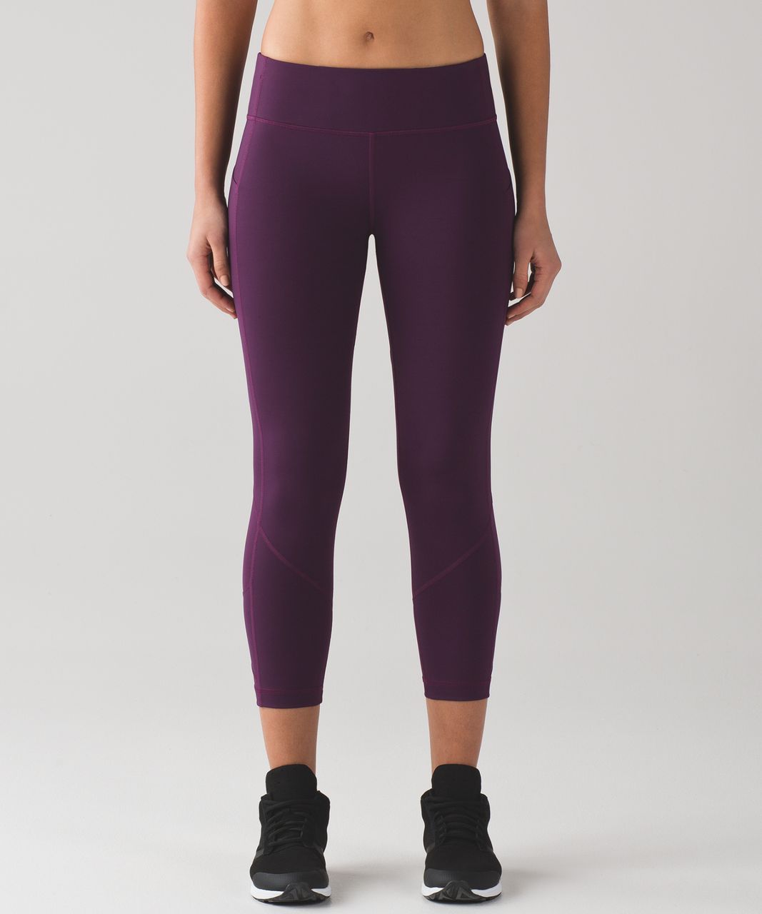 Lululemon Pace Rival Cropped Leggings Cyber Purple Stripe 23 Inseam Size: 6