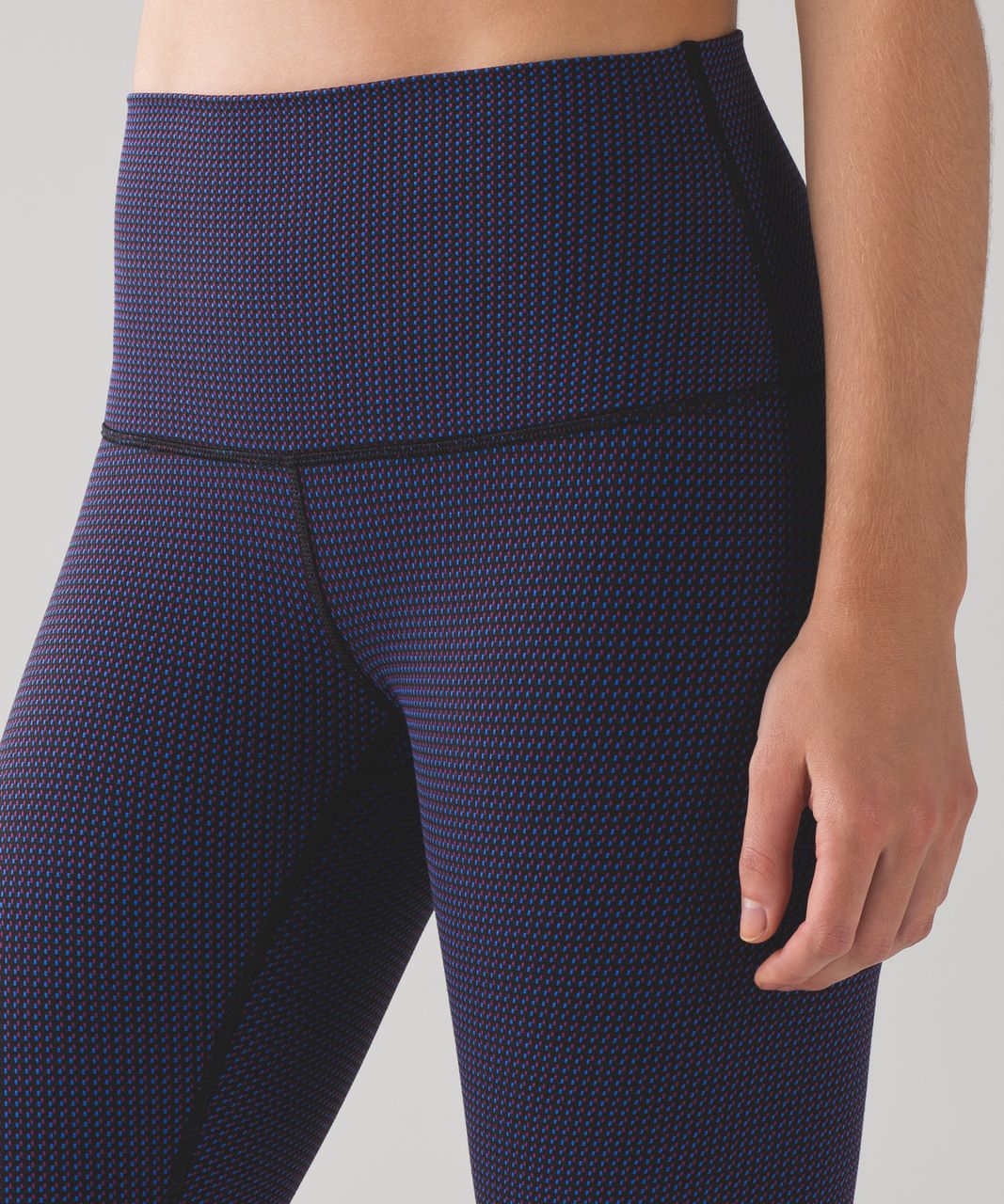 Lululemon Wunder Under Pant (Hi-Rise) - Teeny Check Black Cerulean Blue