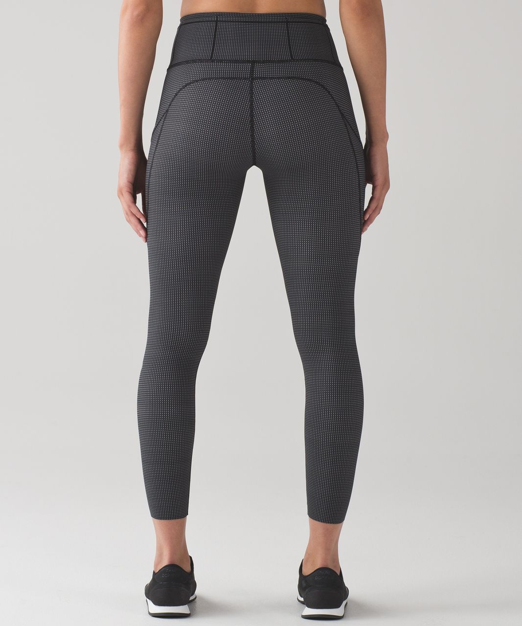 Lululemon Fast And Free 7/8 Tight - Teeny Check Print White Black