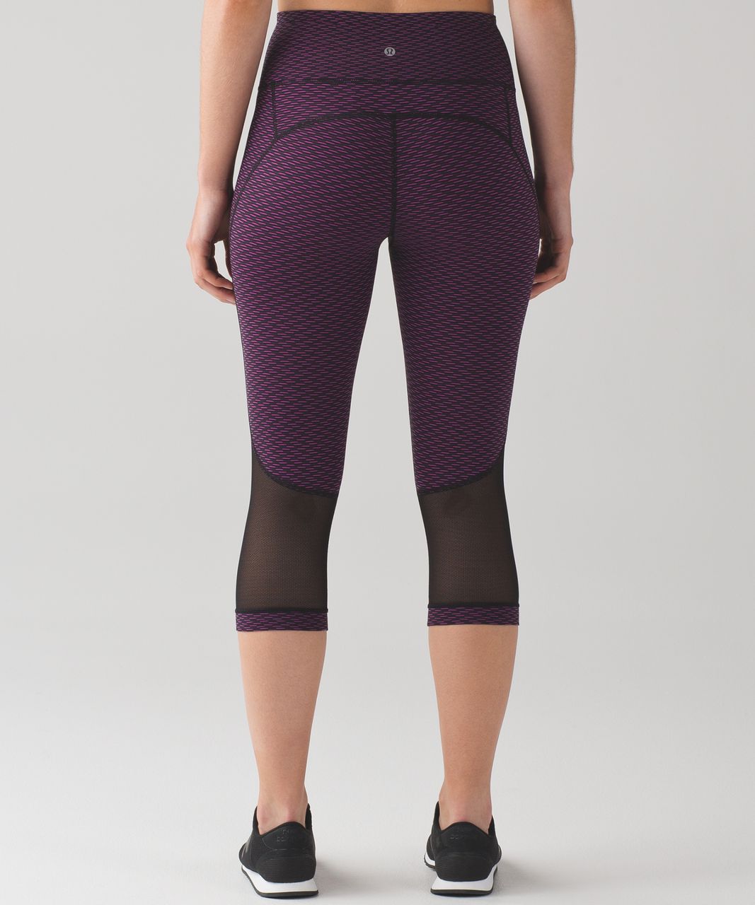 Lululemon Gear Up Crop (17") - Score Jacquard Black Polar Pink / Black