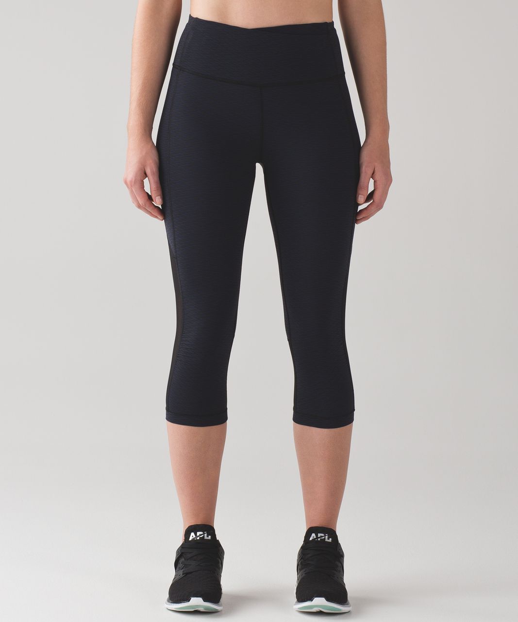 Lululemon Gear Up Crop (17") - Score Jacquard Black Hero Blue / Black