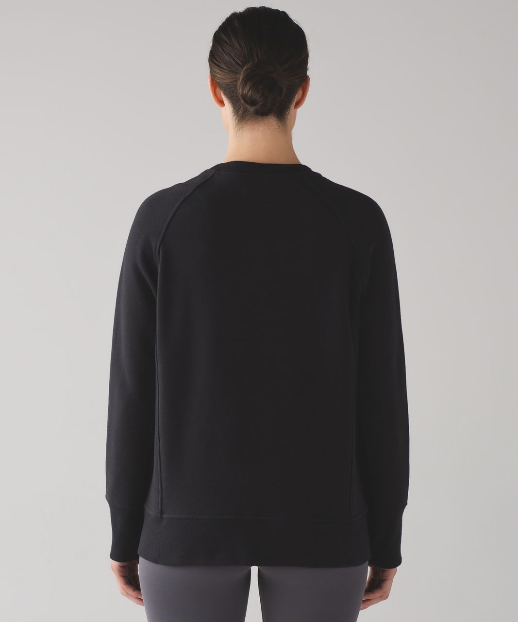 Lululemon Gathered Waist Crew Pullover - Black - lulu fanatics