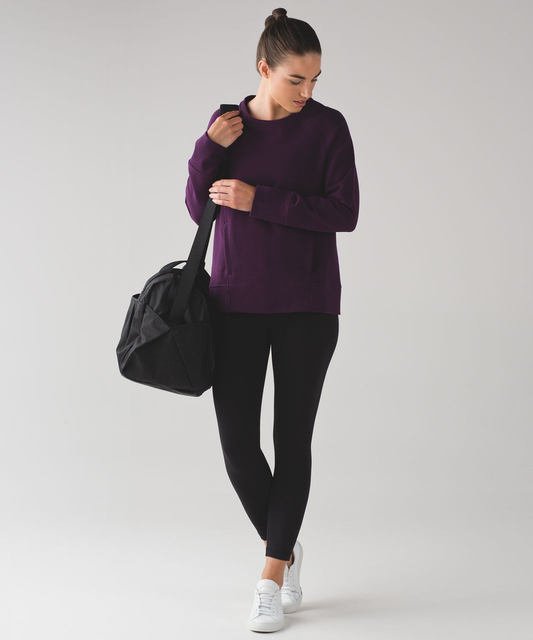 Lululemon Back To It Crew - Darkest Magenta