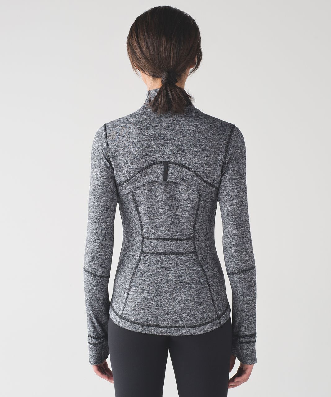 My first Define jacket! Luon, Heathered black (12). It's so comfy! :  r/lululemon