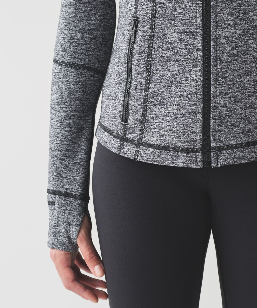 Lululemon Define Jacket - Luon Variegated Knit Black Heathered Black (First  Release) - lulu fanatics