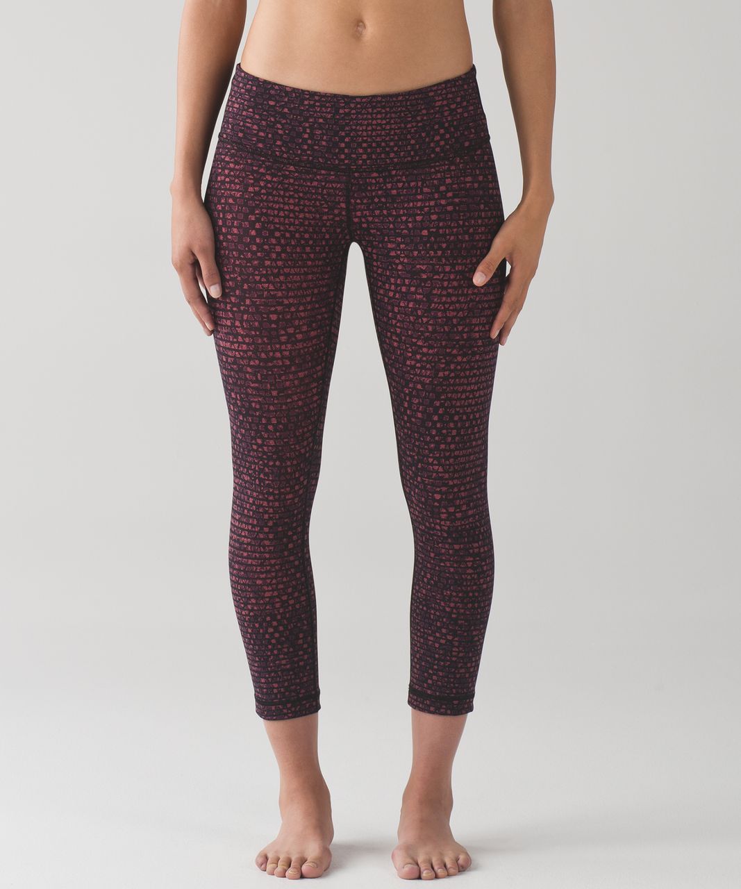 Lululemon Wunder Under Crop III (Full-On Luxtreme 21") - Shatter Weave Dust Coral Plum