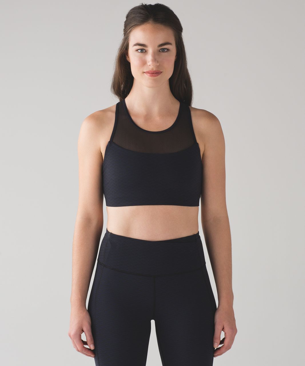 Lululemon Gear Up Bra - Score Jacquard Black Hero Blue / Black