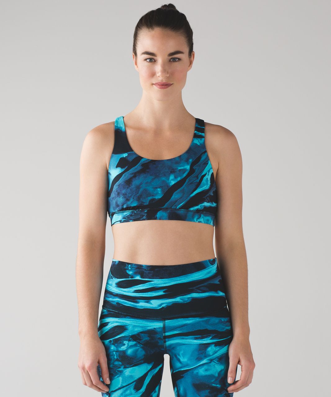 Lululemon Energy Bra (Nulux) - Flux Energy Bra 50g Multi Black