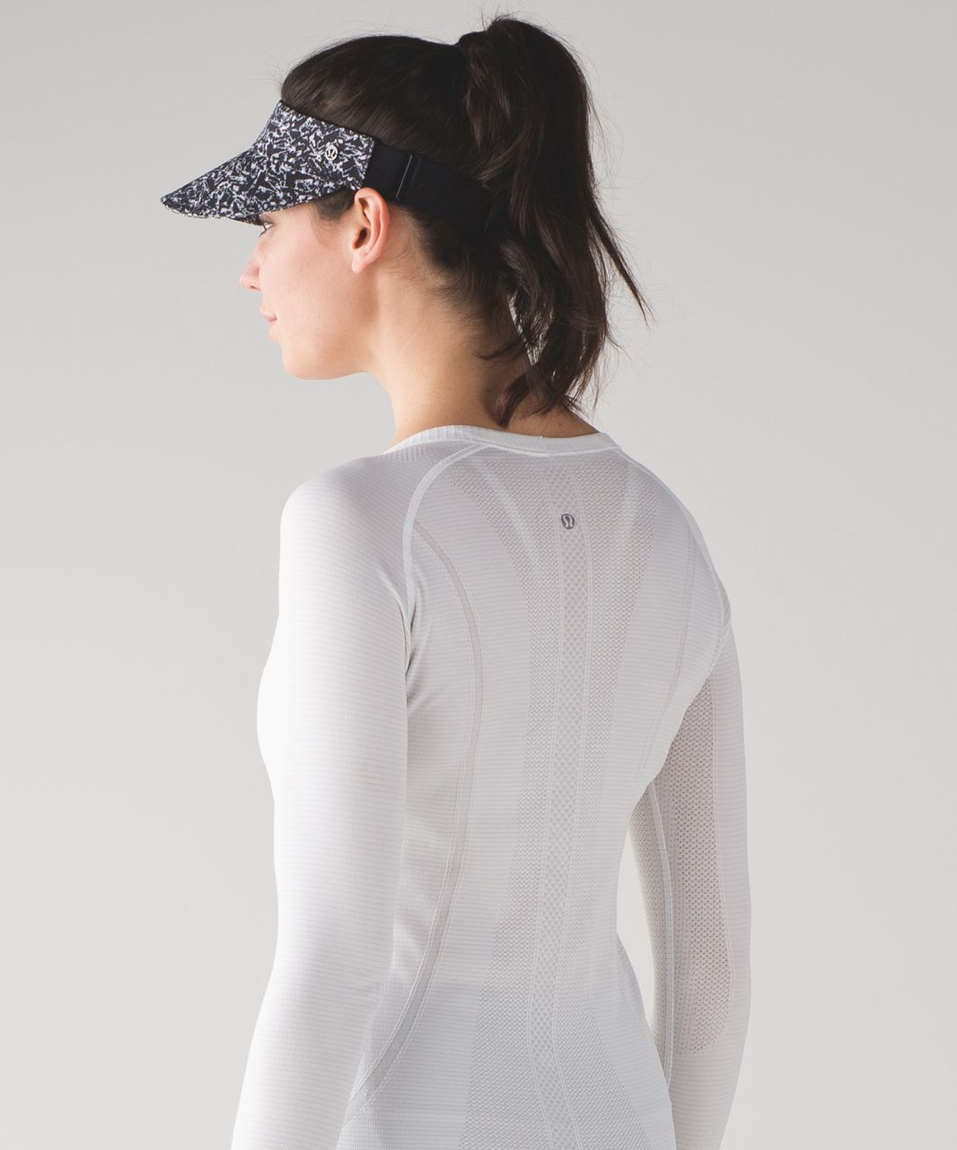 Lululemon Fast Paced Run Visor - Iced Wave White Black