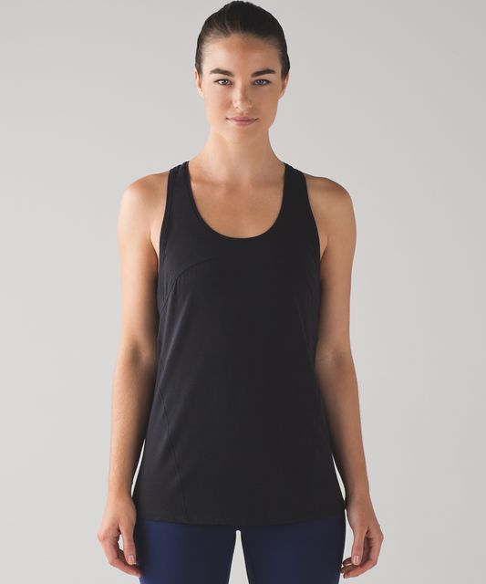 LULULEMON Love Tank Pleated Pima Cotton Blend Curved Hem Racerback