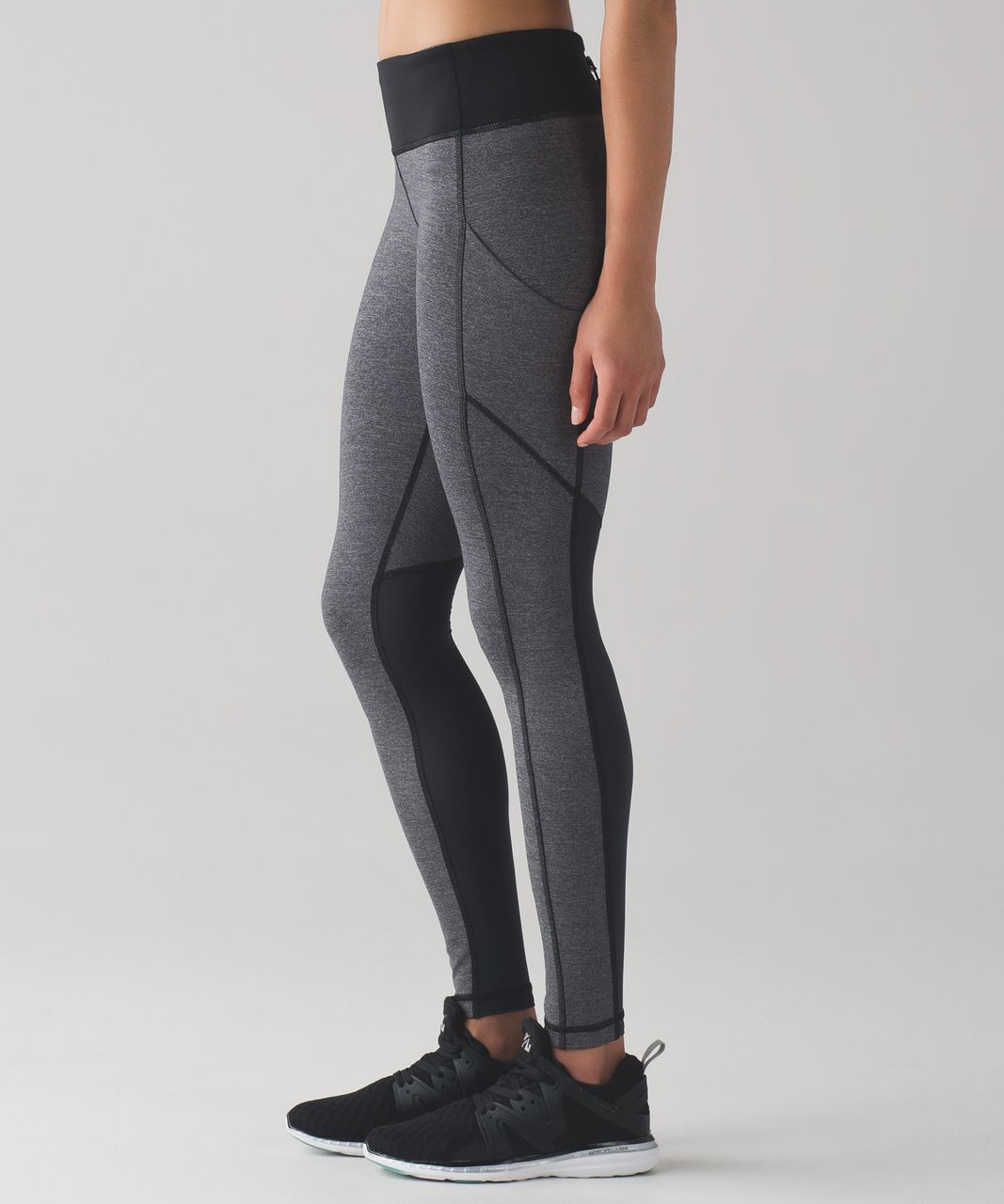 Lululemon Speed Tight V - Heathered Black / Deep Coal