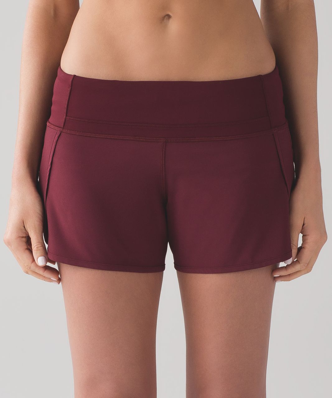 Lululemon Run Times Short *4-way Stretch 4" - Deep Rouge