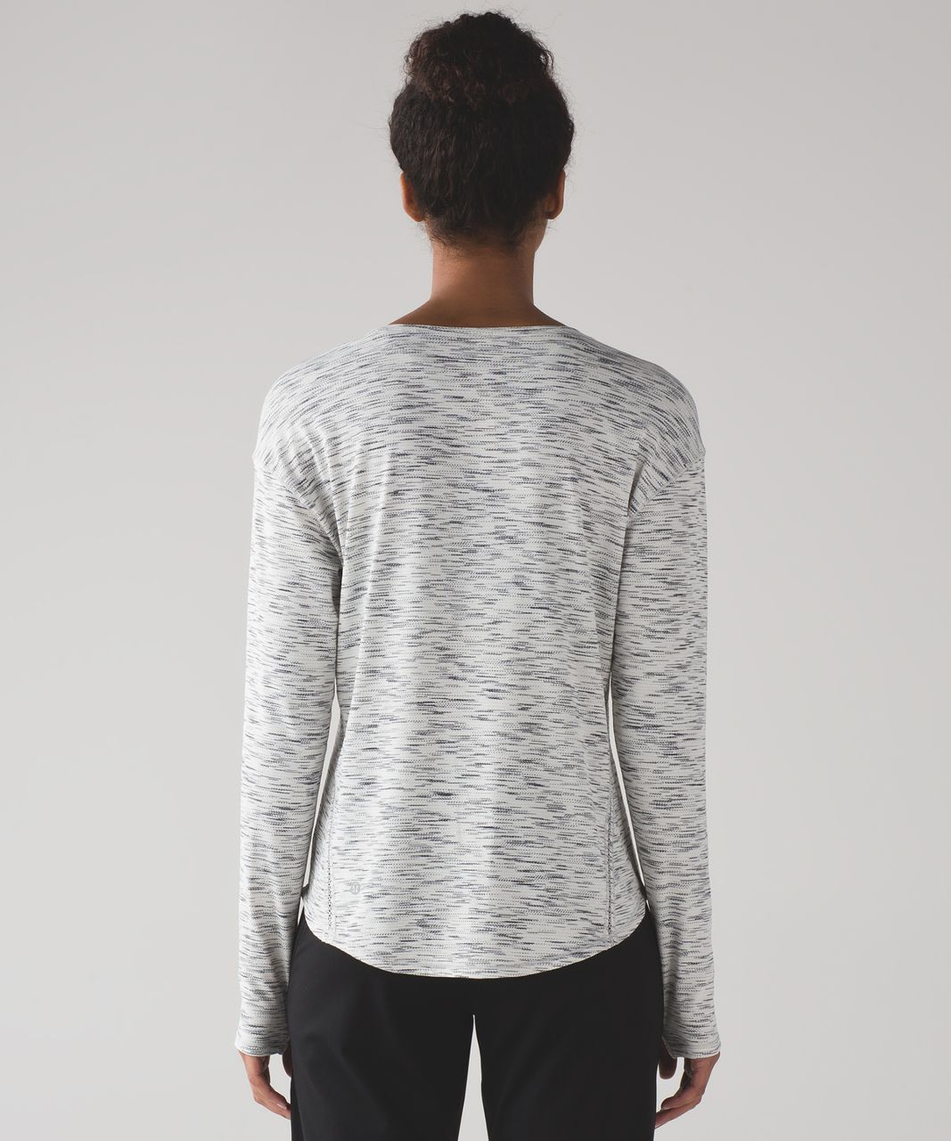 Lululemon Lost In Pace Long Sleeve - Tiger Space Dye Black White