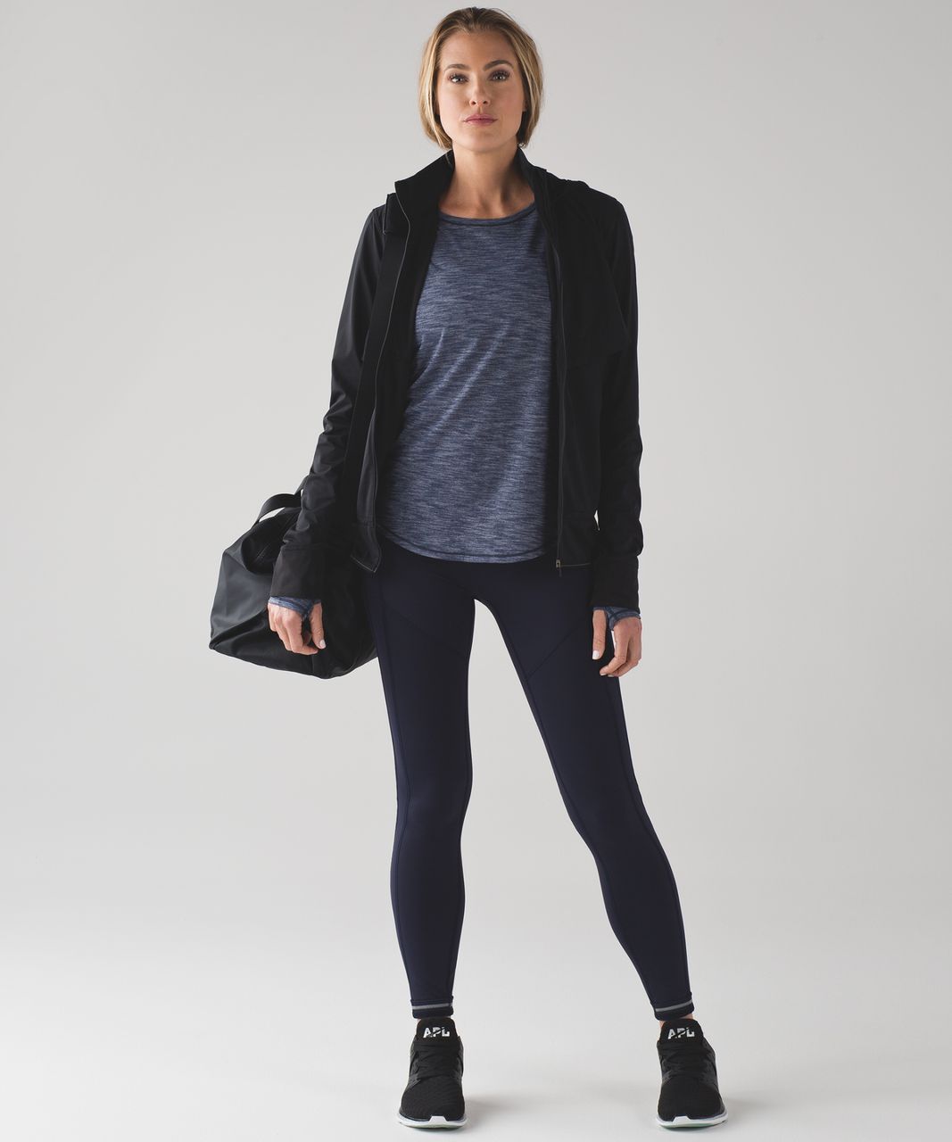 Lululemon Lost In Pace Long Sleeve - Heathered Deep Navy