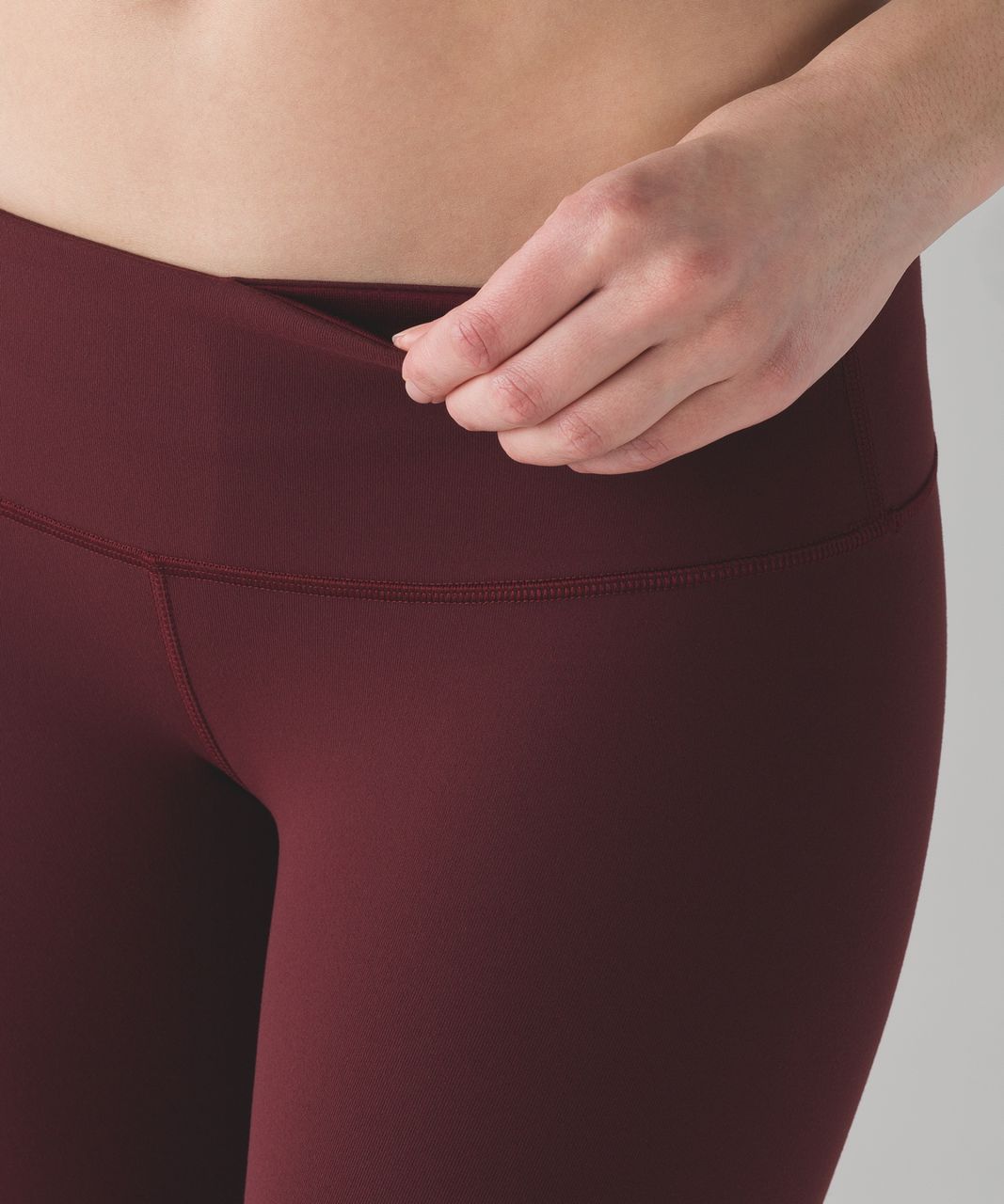 Lululemon Wunder Under Crop III (Full-On Luon 21") - Deep Rouge