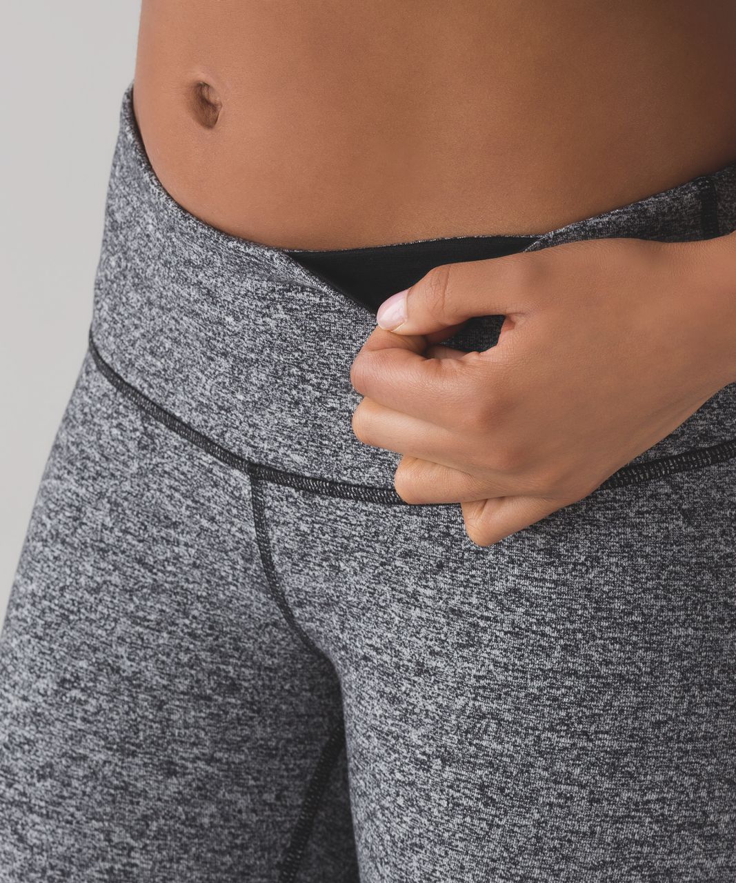 Lululemon Wunder Under Crop III (21") - Heathered Black